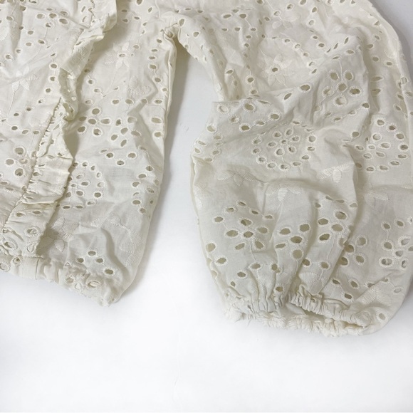 Joie Eyelet Ruffle Blouse Lace Size Size XS - Picture 5 of 8